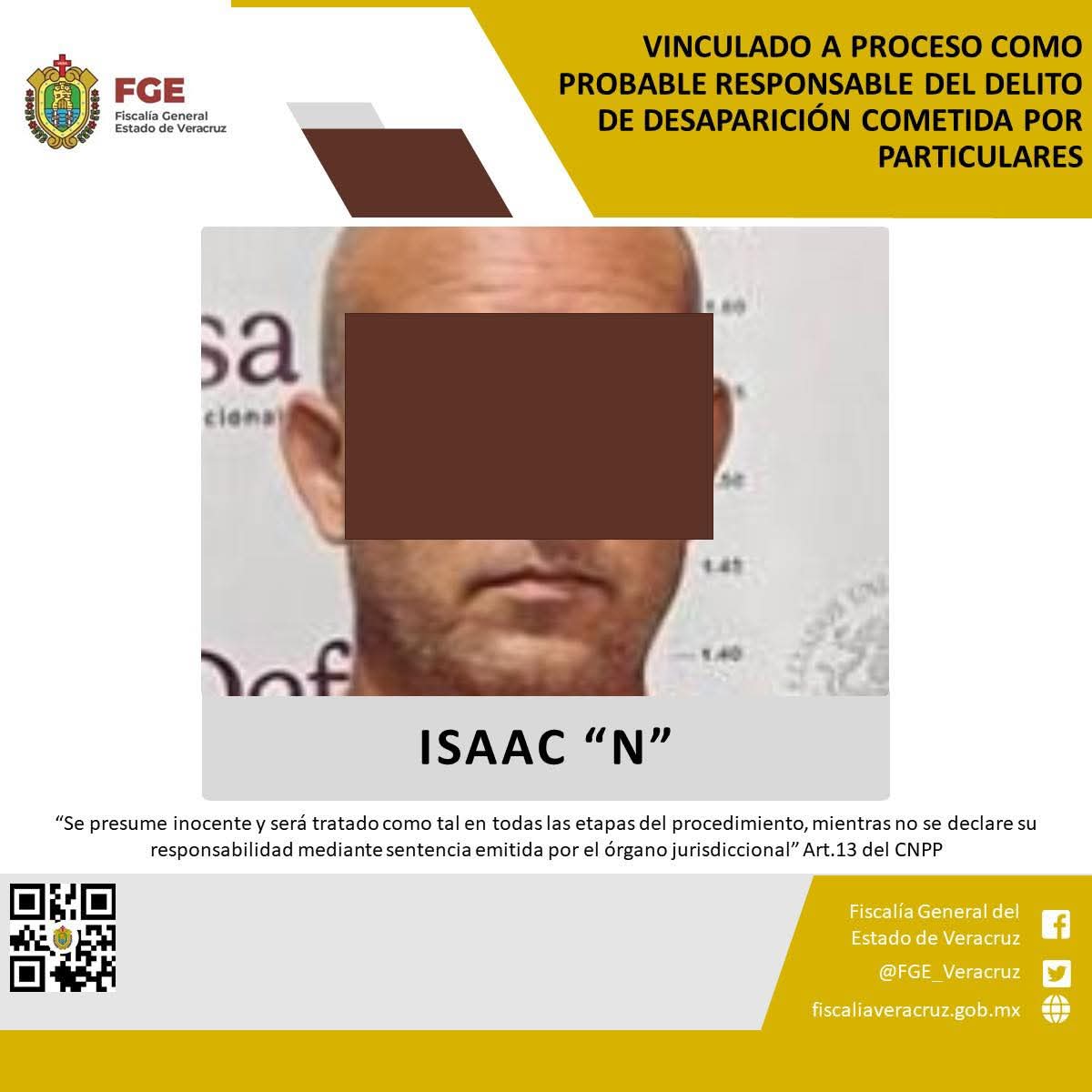 Vinculan a proceso a presunto responsable de desaparición en Tantoyuca